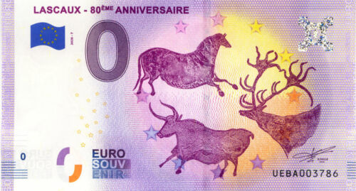 24 LASCAUX 80ème anniversaire, 2020, Billet Euro Souvenir - Photo 1/2