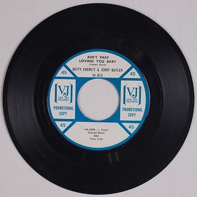 BERTY EVERETT & JERRY BUTLER: Ain t That Loving You Baby VEE JAY Soul 45 NM- DJ