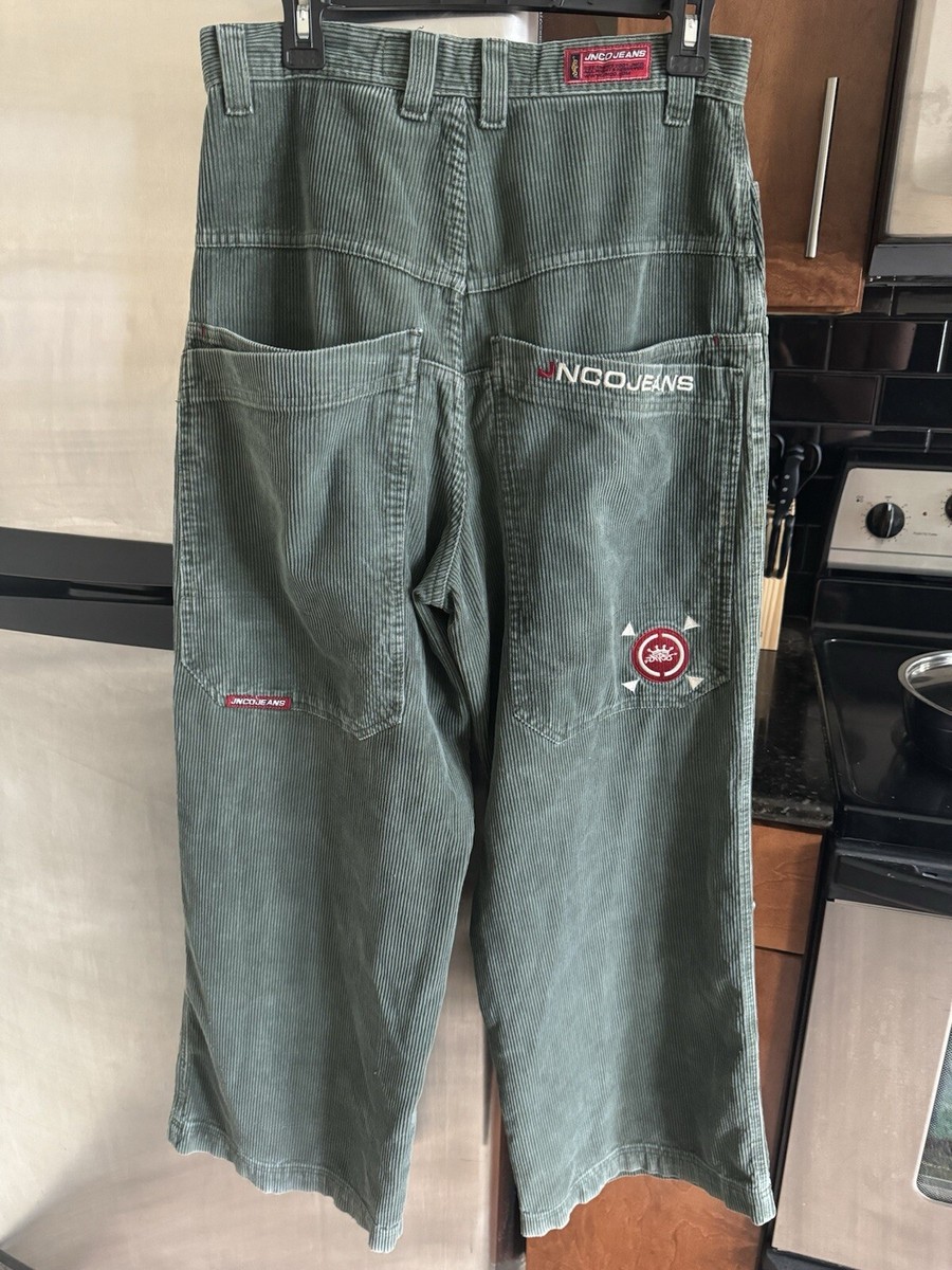 Vintage 90's JNCO Jeans Baggy Corduroy Logo Y2K Sz 31 X 31 Vintage 90's JNCO Jeans Baggy Corduroy Logo Y2K Sz 31 X 31