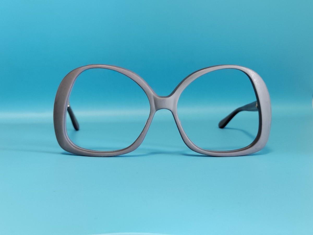 VINTAGE NOS PIERRE CARDIN GREY ACETATE EYEGLASSES FRAME MADE IN
