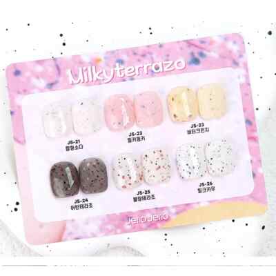 Jello Jello Milkyterrazo Syrup Gel Glitter Nail Polish 10ml 6 Color K-Beauty