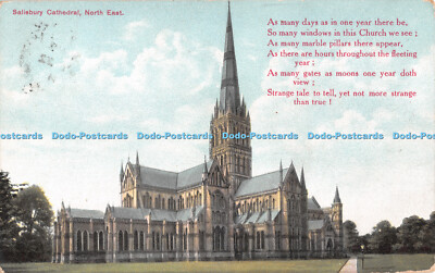 R489003 Kathedrale von Salisbury Nordosten Postkarte 1911