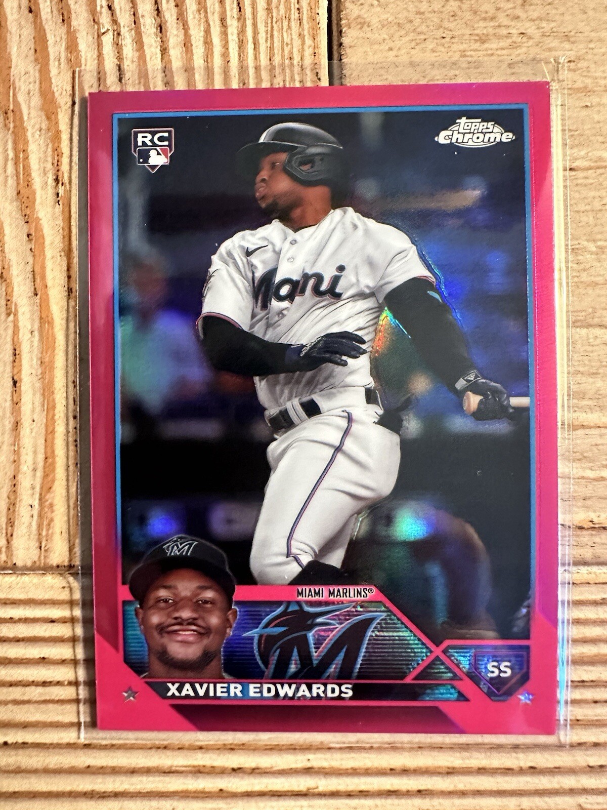 2023 Topps Chrome Update XAVIER EDWARDS Magenta Refractor #/399 (RC) Marlins