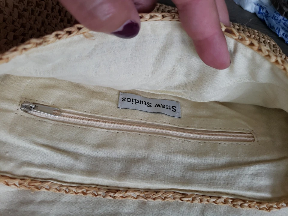 Bolso clutch straw studios rafia paja Foto 4 de 4