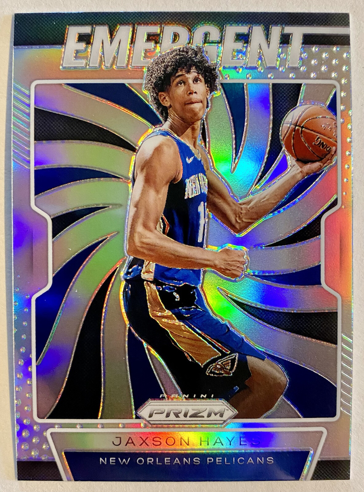 2019-20 Prizm Jaxson Hayes Silver Rookie Refractor Emergent SP RC #11 LA Lakers