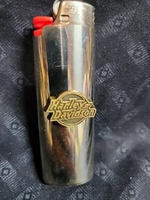 Vtg Lighter Case HARLEY DAVIDSON Iconic Sleeve Western Cover Holder for Bic 