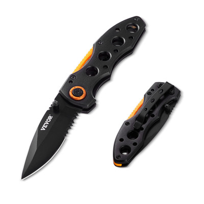 VEVOR Folding Pocket Knife 3 in/7.6 cm 7Cr17Mov Blade Aluminum Handle Sharp