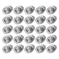 25Set M4x10mm Hex Head Fully Threaded Screw Bolts Nuts 304 Stainless Steel