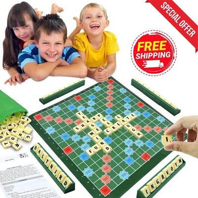 Original Scrabble Brettspiel neu versiegelt Familie pädagogisches Spielzeug Kinder Erwachsene FN2