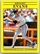 ⚾ 1991 Fleer Update #U-2 Dwight Evans Baltimore Orioles
