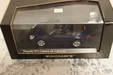 Minichamps Porsche 911 Carrera 4S Cabriolet 2003 1/43 Blue Metallic