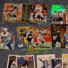 NFL & MLB Trading Card Lot 50 Topps Fleer Donruss Upper Deck 60+ baseball/20 fb