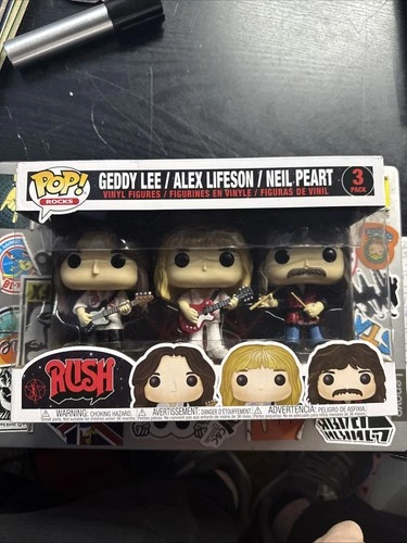 FUNKO POP! Rush 3 PACK Geddy Lee ALEX LIFESON Neil Peart THREE PACK Rocks RARE
