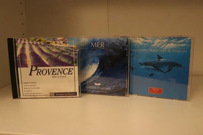 Lot de 3 CD : Sons d’ambiance, Nature, Sons d’animaux [Mer, Dauphins, Provence] - Photo 1/4