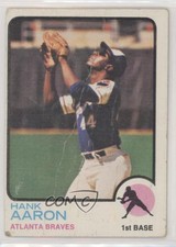 1973 Topps Hank Aaron #100 HOF 06ws