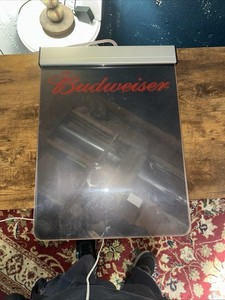 2008 Vintage Budweiser Beer Sign Wall Display Menu Bar Board 21.75”x16” Untested