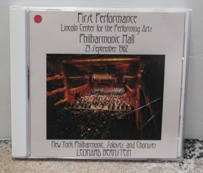 First Performance/Lincoln Center, Leonard Bernstein, 23 Sept 1962 CD