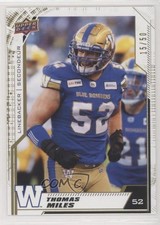 2020 Upper Deck CFL Gold 15/50 Thomas Miles #124 00ah