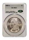 1888-O MORGAN SILVER DOLLAR CACG MS 63 CAC