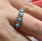Turquoise & Diamond 14kt Yellow Gold Ring — photo 1