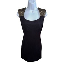 Women’s Guess Black/Gold Sequin Cocktail Dress - M
