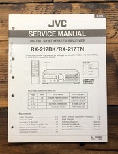 JVC RX-212 RX-217 RX-217TN Receiver Owner AND Service Manual Orig 