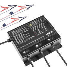 3-Bank 10A 12V Smart Marine Battery Charger Onboard IP68 Waterproof for  Boat RV