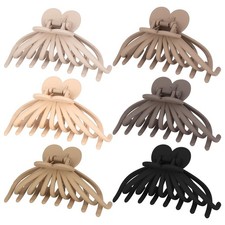 6 Pack Large Hair Claw Clips for Women Hair Clips for Women's Thick Hair Non ...