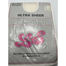 Vintage Luck Strike Ultra Sheer Off-White Size A Pantyhose New Old Stock