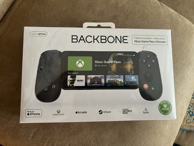 Backbone Xbox Gaming Controller Lightning Connector, Black With One Free Month