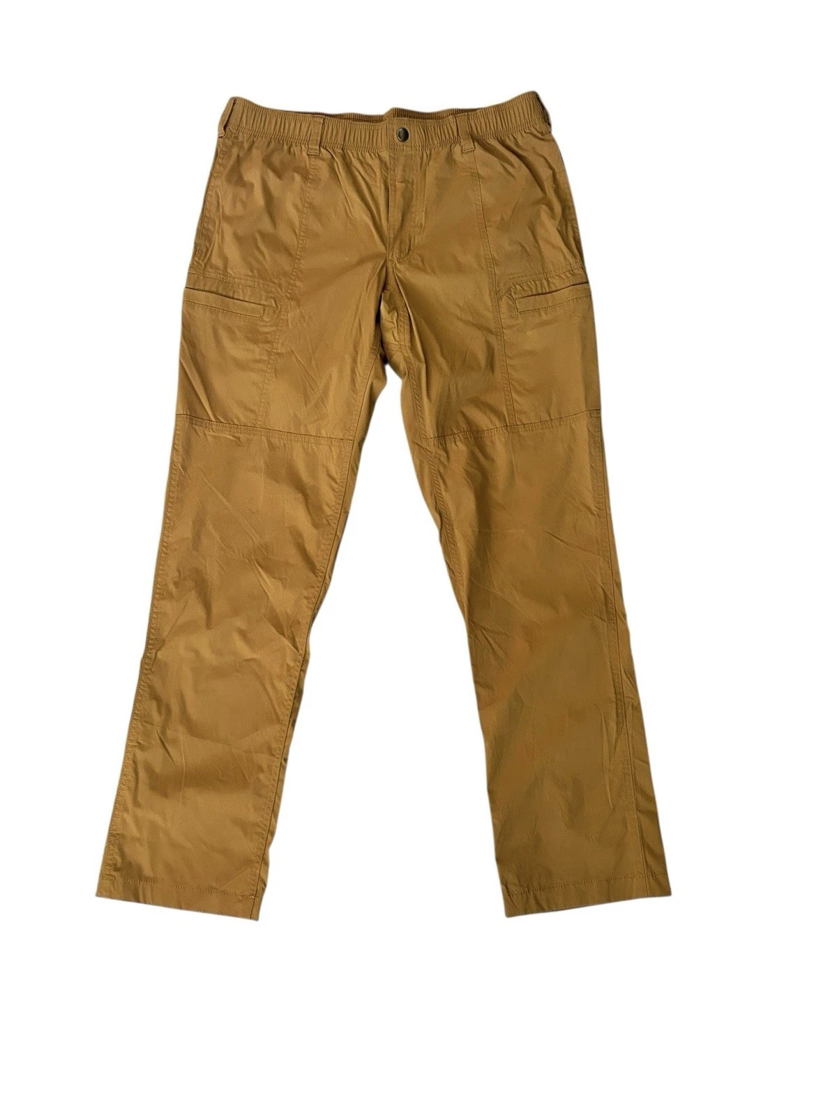 Duluth Trading Hike Yeah Pants Men’s Cargo 36x32 Orange DuluthFlex Nylon Outdoor