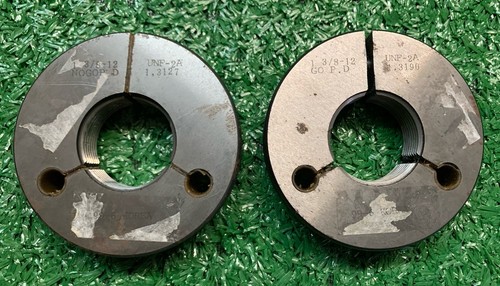 1 3/8-12 UNF-2A Gewinde Ring Messgerät Set Go PD 1.3190 NoGo PD 1.3127 99-6 Korea - Bild 1 von 13