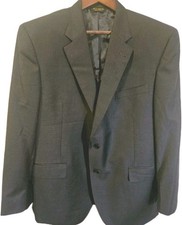 Jos A Bank Signature Gold 44R Charcoal Gray Wool Blazer Sport Coat 2 Button