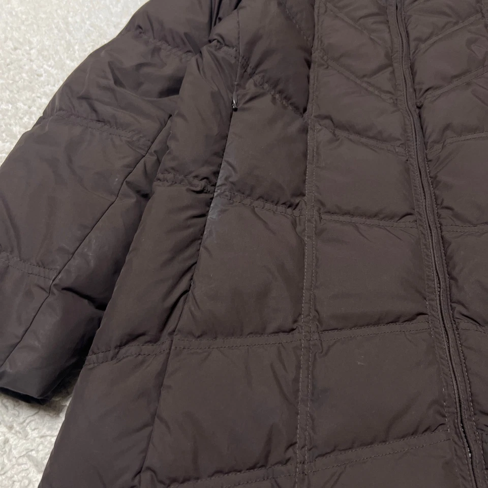 Chaqueta LL Bean Mujer Pequeña Púrpura Plumón de Ganso Larga Parka Puffer Acolchada Informal Foto 4 de 4