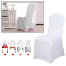 50-200 St&uuml;ck Stuhlhusse Chair Covers Stuhl&uuml;berzug Lycra Wedding Party Deko Wei&szlig;