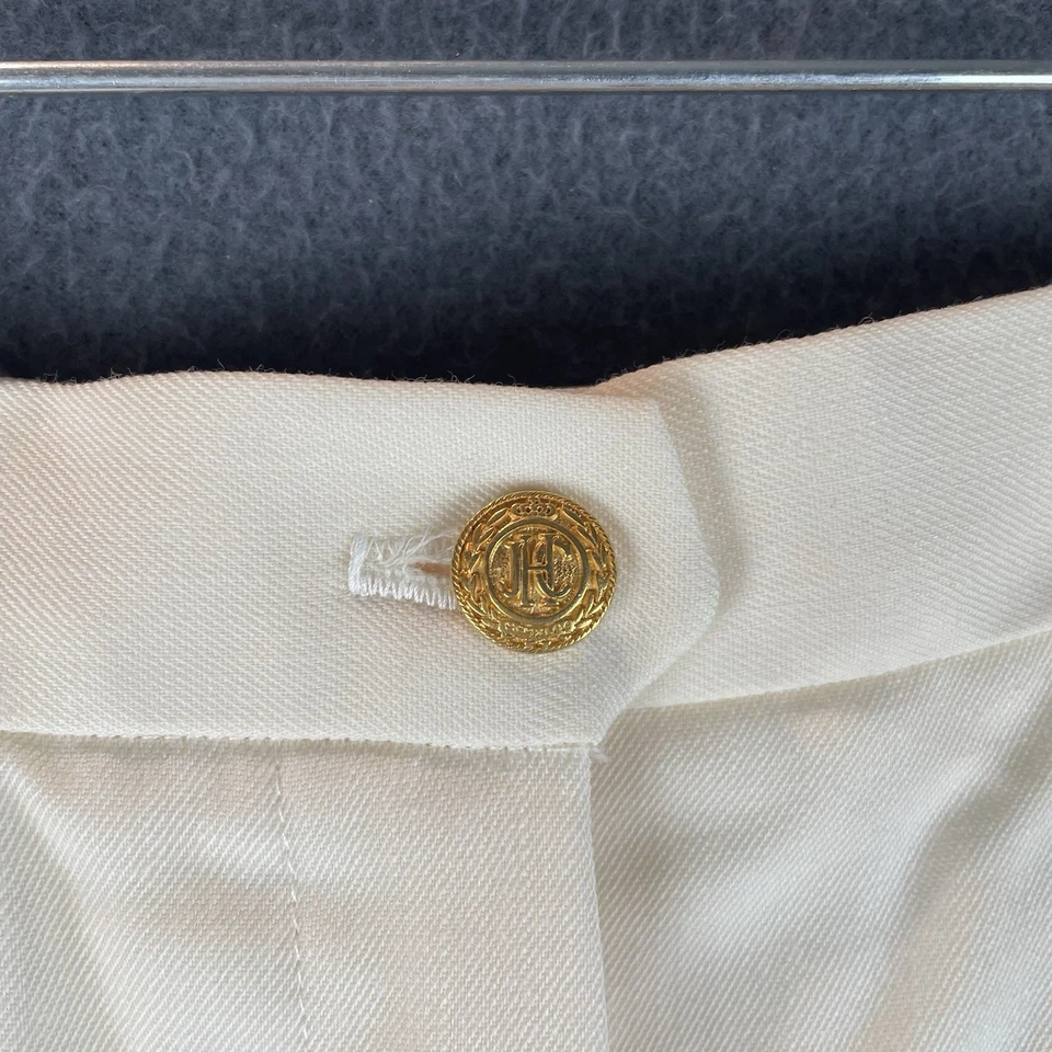 Pantalones de Colección JH Coleccionables 100% Lana Talla 8 Nuevos con Etiquetas Marfil Pierna Ancha Tiro Alto Forrados Bonitos Foto 3 de 4