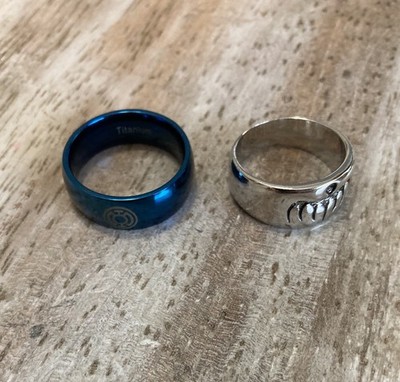 Titanium Blue Lantern size 10 stainless 007 James Bond Spectre size 9.25 rings