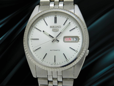 Seiko Five SKXJ89K 7S26-3110 Silver Dial 21J Automatic 36mm Day Date Men's watch