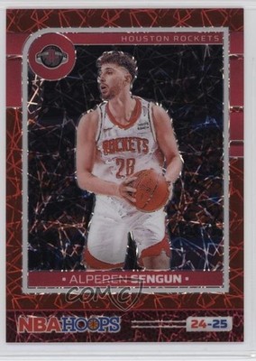 2024-25 Panini NBA Hoops Premium Red Lazer Prizm 37/99 Alperen Sengun #210 1jy5