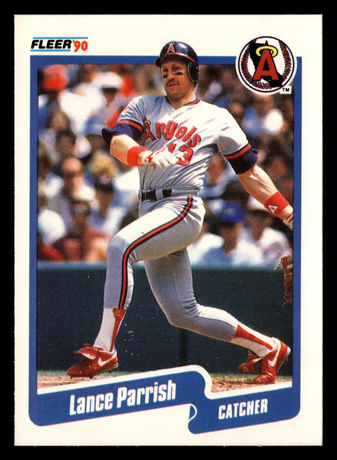 Lance Parrish 1990 Fleer #141 California Angels *078