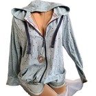 KangaROOS Damen Sweatjacke Hoodie Blau Kapuze Langarm Gr. 32-54 NEU (5 102)