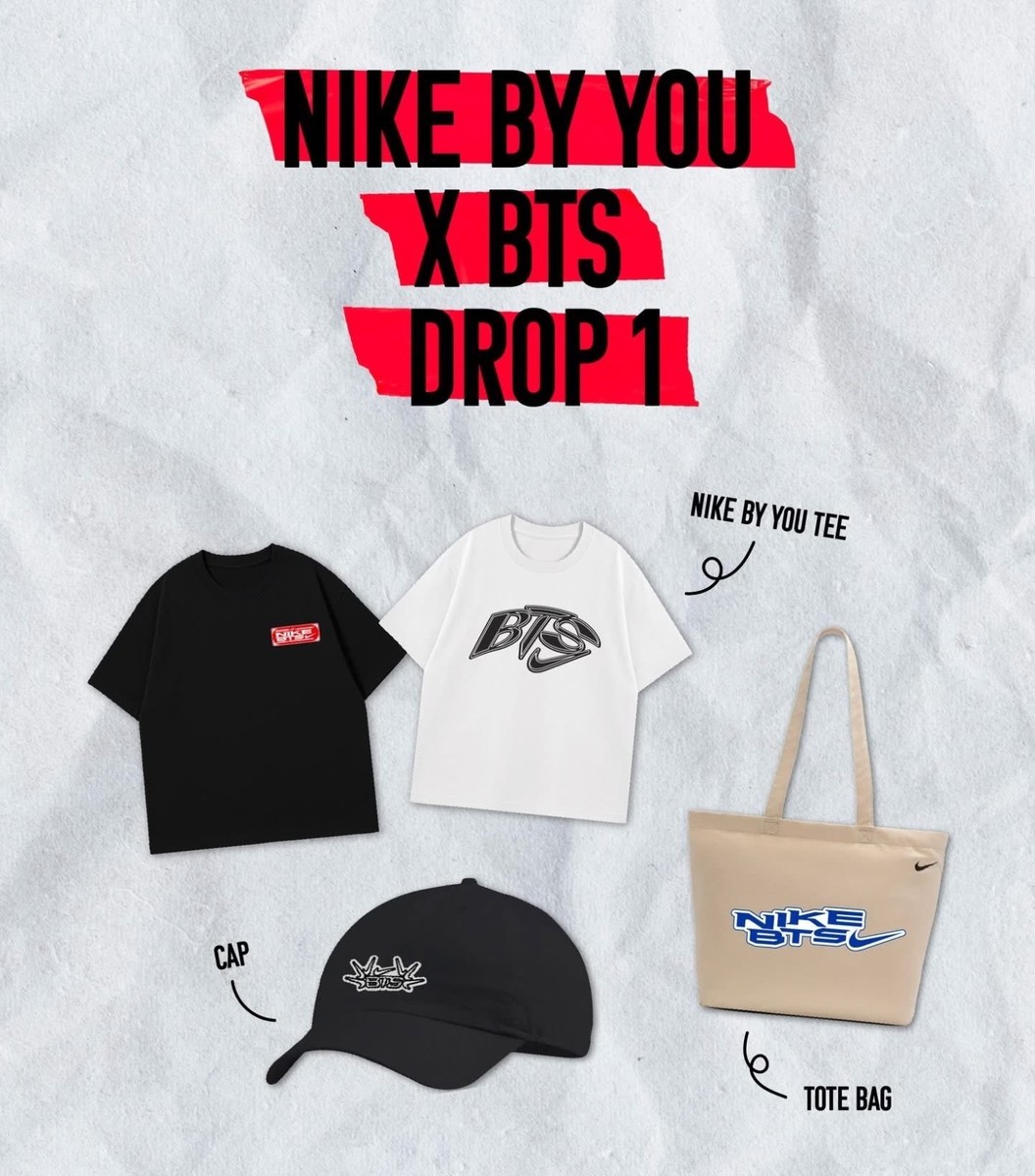 NIKE BTS コラボ トートバッグ ブラック NIKE BY YOU Nike By You x BTS World Tour 