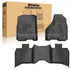 For 2013-2018 Dodge Ram 1500 2500 Crew Cab Front Rear Tpe 3d Floor Mats Liners
