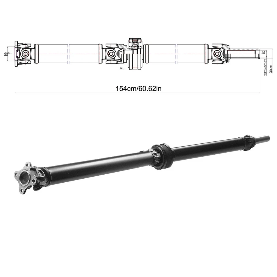 Rear Driveshaft For Nissan D21 1988-1994 2.4L L4 RWD Standard Cab Pickup Manual Foto 2 de 4