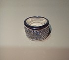 Vintage Ring Size 4.75 Silver 925 Silpada R1405 Channel Cubic Zirconia Wide Band — photo 1