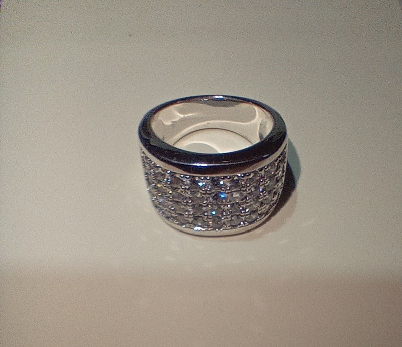 Vintage Ring Size 4.75 Silver 925 Silpada R1405 Channel Cubic Zirconia Wide Band