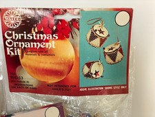 Vintage Walco DRUMS Sequin Bead Christmas Ornament Kit Makes 3 NIP- M4153