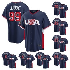 NWT Men's USA Baseball Navy 2026 World Baseball Classic Stitched Jersey