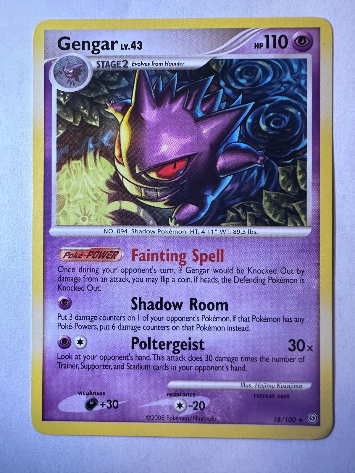 Gengar 18/100 Stormfront Regular NM