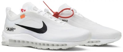 Size 8.5 Nike Off-White x Air Max 97 OG The Ten White Original Box Zip Tie Laces